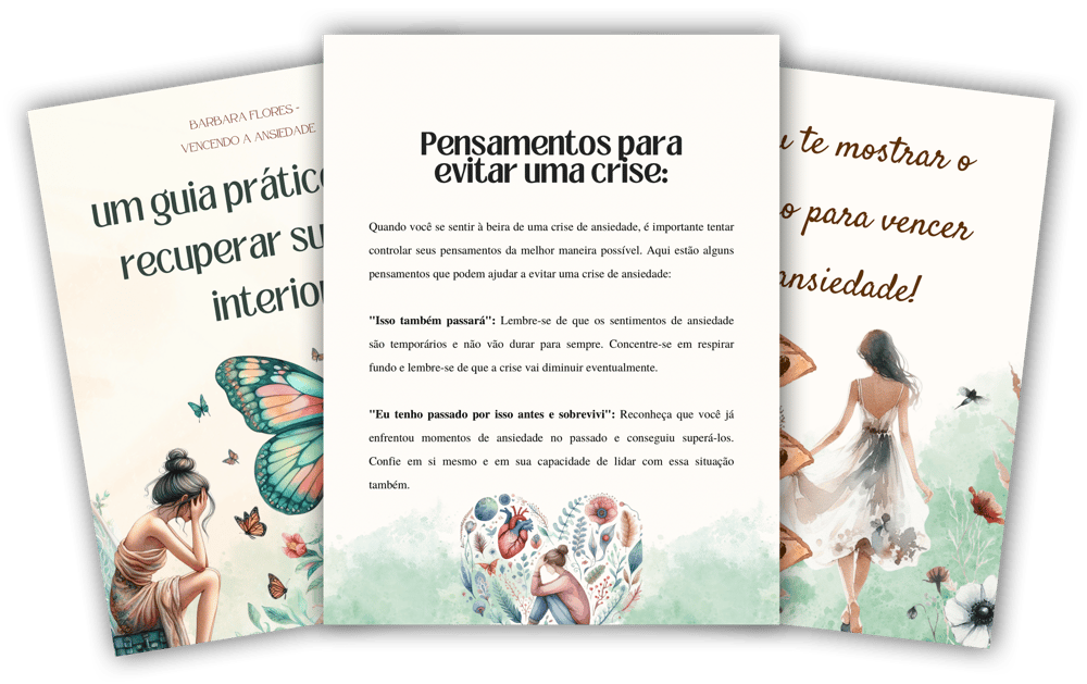 Páginas internas do livro Vencendo a Ansiedade — Pensamentos para evitar uma crise